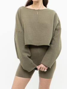 OAK + FORT x Olive Green Baggy Crewneck (XS-M)