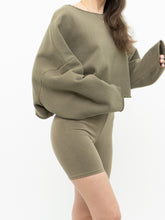 Load image into Gallery viewer, OAK + FORT x Olive Green Baggy Crewneck (XS-M)