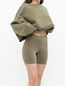 SKIMS x Olive Green Biker Shorts (XS)