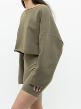 Load image into Gallery viewer, OAK + FORT x Olive Green Baggy Crewneck (XS-M)