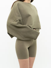 Load image into Gallery viewer, OAK + FORT x Olive Green Baggy Crewneck (XS-M)