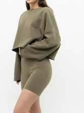 Load image into Gallery viewer, OAK + FORT x Olive Green Baggy Crewneck (XS-M)