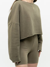 Load image into Gallery viewer, OAK + FORT x Olive Green Baggy Crewneck (XS-M)