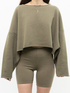 OAK + FORT x Olive Green Baggy Crewneck (XS-M)