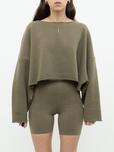 Load image into Gallery viewer, OAK + FORT x Olive Green Baggy Crewneck (XS-M)