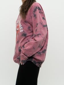 ROLLING STONES x Pink Tye Dye Crewneck (XL)