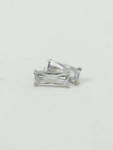 Vintage x Baguette Rhinestone Stud Earrings