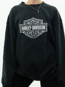 HARLEY DAVIDSON x Black Faded Rocky's Harley Black Crew (XS-XL)