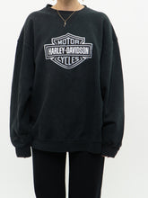 Load image into Gallery viewer, HARLEY DAVIDSON x Black Faded Rocky&#39;s Harley Black Crew (XS-XL)