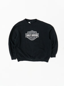 HARLEY DAVIDSON x Black Faded Rocky's Harley Black Crew (XS-XL)