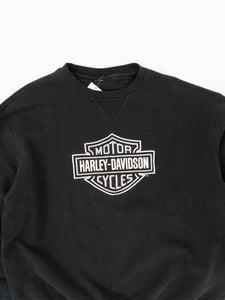 HARLEY DAVIDSON x Black Faded Rocky's Harley Black Crew (XS-XL)