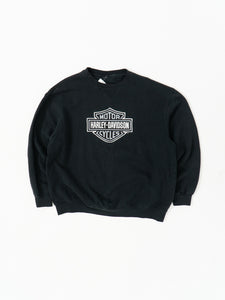 HARLEY DAVIDSON x Black Faded Rocky's Harley Black Crew (XS-XL)