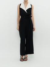 Load image into Gallery viewer, Vintage x Made in Canada x JOSEPH RIBKOFF Black &amp; White Collared Jumpsuit (S, M)