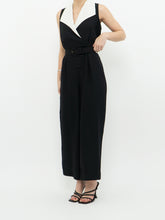 Load image into Gallery viewer, Vintage x Made in Canada x JOSEPH RIBKOFF Black &amp; White Collared Jumpsuit (S, M)
