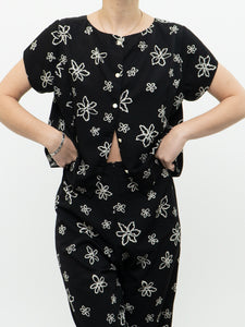 Vintage x Black & White Floral Set (M, L)