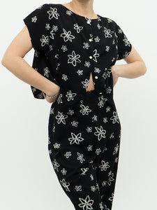 Vintage x Black & White Floral Set (M, L)