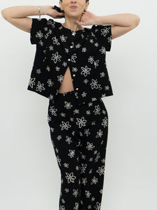 Vintage x Black & White Floral Set (M, L)