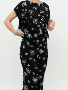 Vintage x Black & White Floral Set (M, L)