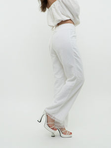 Vintage x Made in Canada x CLEO White Linen Pants (XS, S)