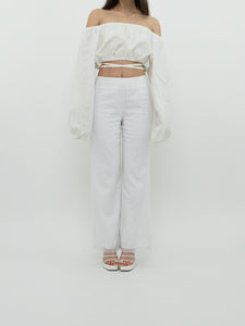 Vintage x Made in Canada x CLEO White Linen Pants (XS, S)