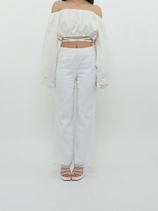 Vintage x Made in Canada x CLEO White Linen Pants (XS, S)