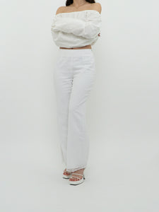 Vintage x Made in Canada x CLEO White Linen Pants (XS, S)