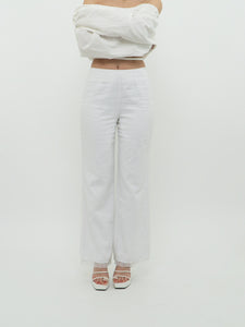 Vintage x Made in Canada x CLEO White Linen Pants (XS, S)