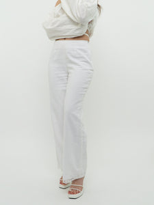 Vintage x Made in Canada x CLEO White Linen Pants (XS, S)