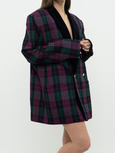 Load image into Gallery viewer, Vintage x Made in Canada x Pink, Navy &amp; Black Houndstooth, Wool Blazer (M-XL)