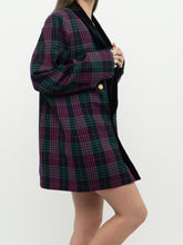 Load image into Gallery viewer, Vintage x Made in Canada x Pink, Navy &amp; Black Houndstooth, Wool Blazer (M-XL)