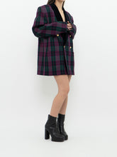 Load image into Gallery viewer, Vintage x Made in Canada x Pink, Navy &amp; Black Houndstooth, Wool Blazer (M-XL)