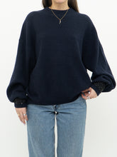 Load image into Gallery viewer, ALEXANDER WANG x Navy Knit Rhinestone Sweater (XS-M)