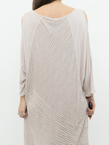 Vintage x Taupe Cozy Cotton Off-Shoulder Dress (S-L)