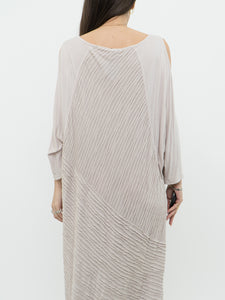 Vintage x Taupe Cozy Cotton Off-Shoulder Dress (S-L)