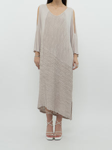 Vintage x Taupe Cozy Cotton Off-Shoulder Dress (S-L)