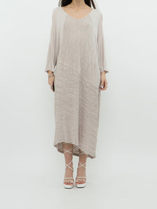 Vintage x Taupe Cozy Cotton Off-Shoulder Dress (S-L)