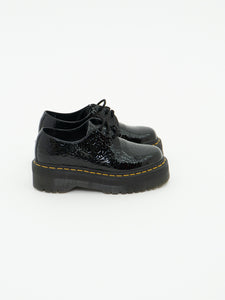 DOC MARTENS x Deadstock x Glossy Leopard Platform Loafers (5 M, 6 W)