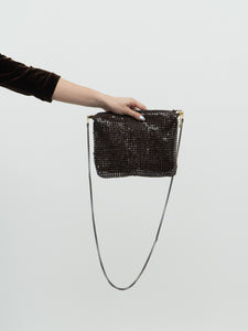 Vintage x Brown Metal Sequin Handbag