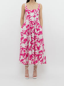 ZARA x Pink & White Floral Dress (XS, S)