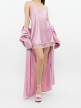 Load image into Gallery viewer, Vintage x Pink Silk-Feel Dress (S, M)