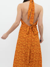 Load image into Gallery viewer, FAITHFUL THE BRAND x Deadstock x Orange Floral Halter Dress (M)