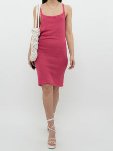 Vintage x Pink Fine Knit Semi-sheer Coverup Dress (XS)