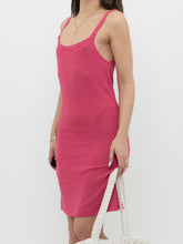 Load image into Gallery viewer, Vintage x Pink Fine Knit Semi-sheer Coverup Dress (XS)