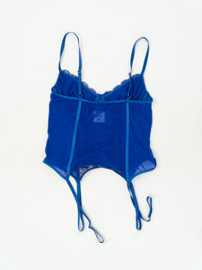 Modern x Blue Mesh Bow Corset (S, M C-D Cup)