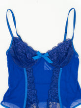 Load image into Gallery viewer, Modern x Blue Mesh Bow Corset (S, M C-D Cup)