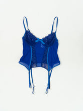 Load image into Gallery viewer, Modern x Blue Mesh Bow Corset (S, M C-D Cup)