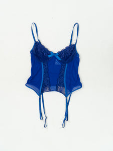 Modern x Blue Mesh Bow Corset (S, M C-D Cup)