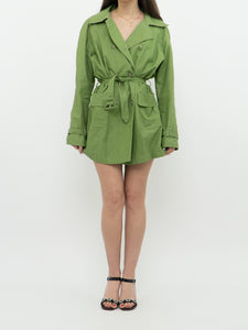 Vintage x Cotton & Linen Green Blazer Dress (S, M)