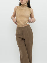 Load image into Gallery viewer, Vintage x Made in Hong Kong x TOMMY HILFIGER x Gold Ribbed Knit Tank (XS, S)