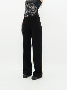 Vintage x SANDRA ANGELOZZI Black Pleated Mid-Rise Pant (S, M)